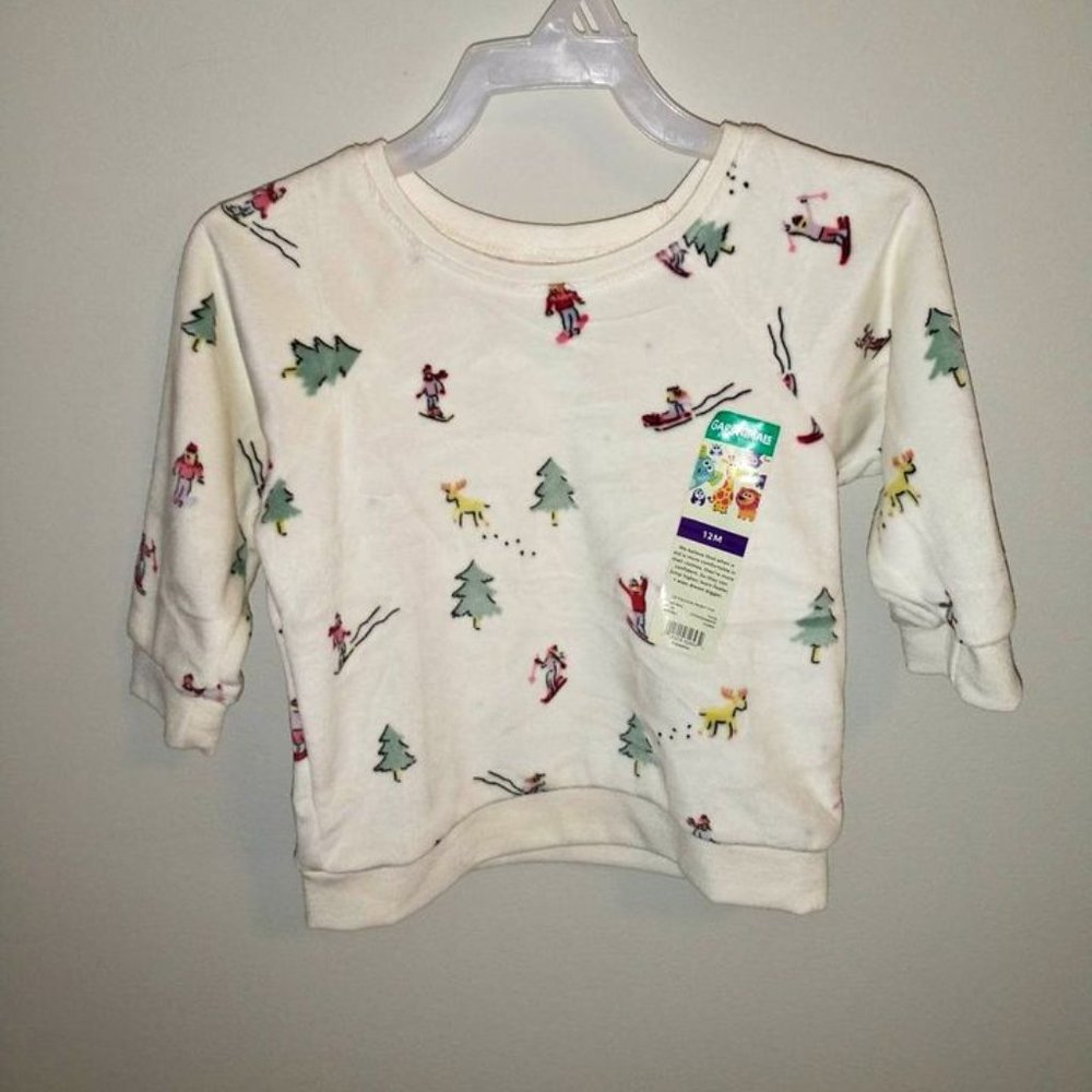 Garanimals baby boy girl velour print top 12 month Unisex